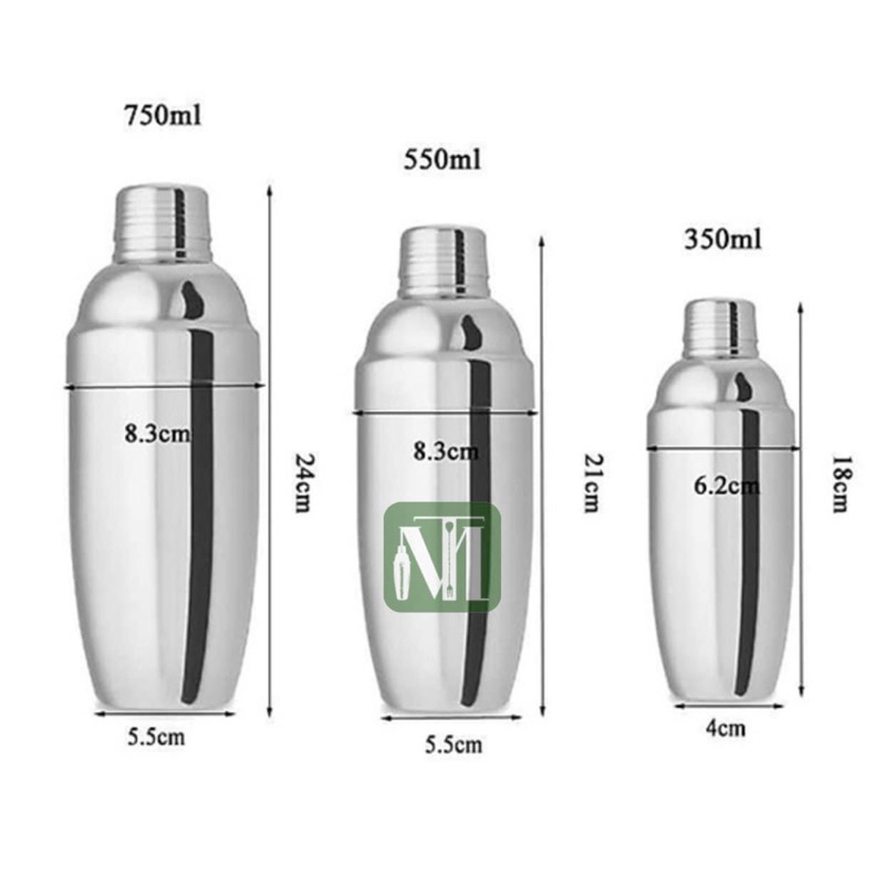 Bình Lắc Shaker Pha Chế 100% Inox