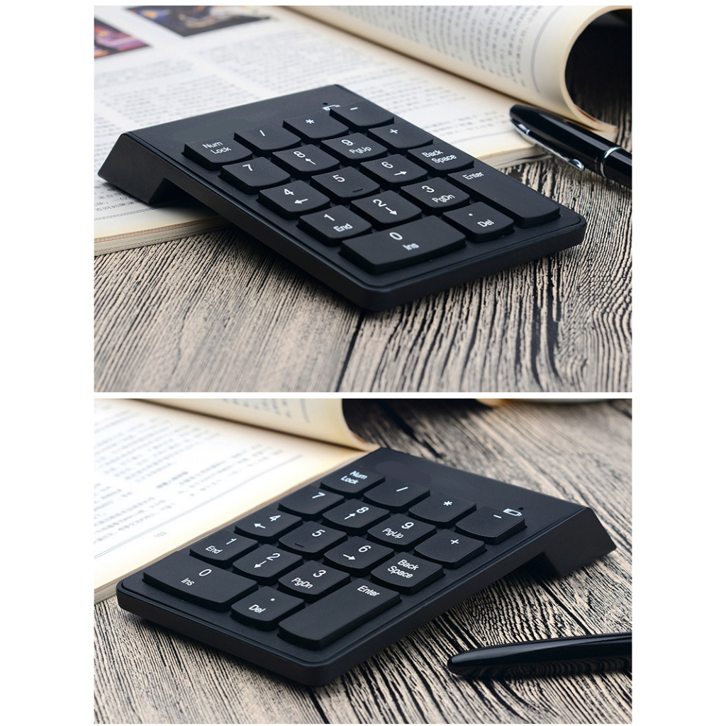 Bàn phím số không dây bluetooth wireless màu đen
