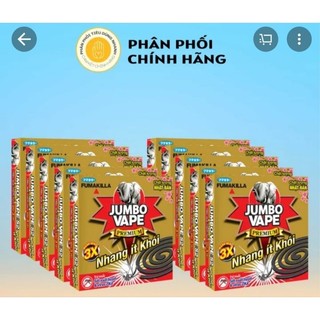 Combo 10 hộp nhang muỗi Jumbo ít khói 3x