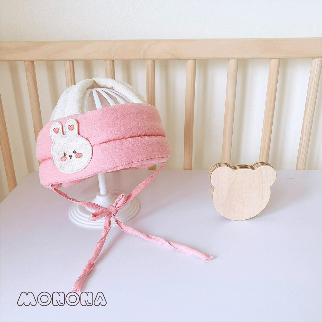 Mũ bảo vệ đầu monona cho bé tập đi có dây buộc bé trai bé gái