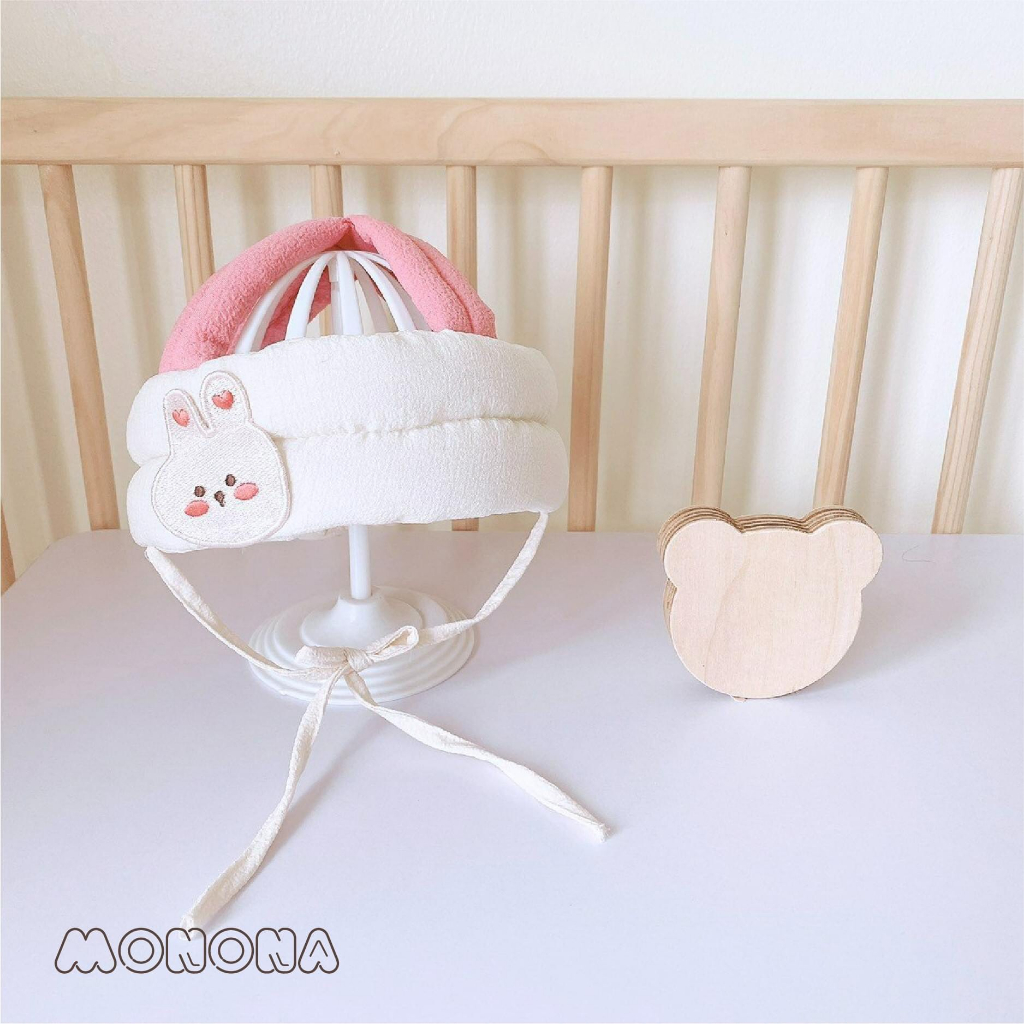 Mũ bảo vệ đầu monona cho bé tập đi có dây buộc bé trai bé gái