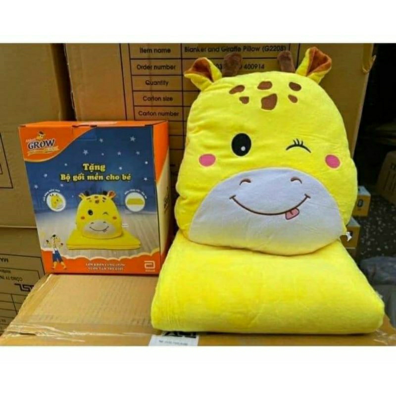 Bộ mền gối hươu mịn cho bé
