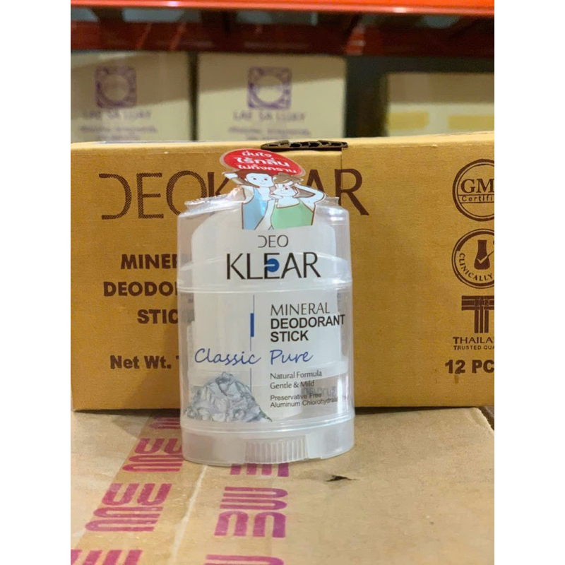 LĂN ĐÁ KHOÁNG THÁI LAN DEO KLEAR MINERAL DEODORANT STICK 70Gr