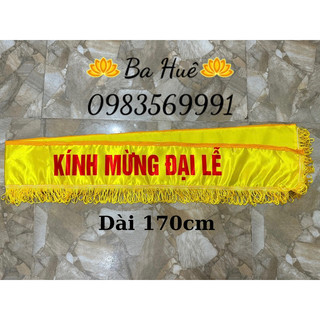 Dải Băng Đeo Chéo "Kính Mừng Đại Lễ Phật Đản / Vu Lan Báo Hiếu" - Băng Rôn Dài 170cm