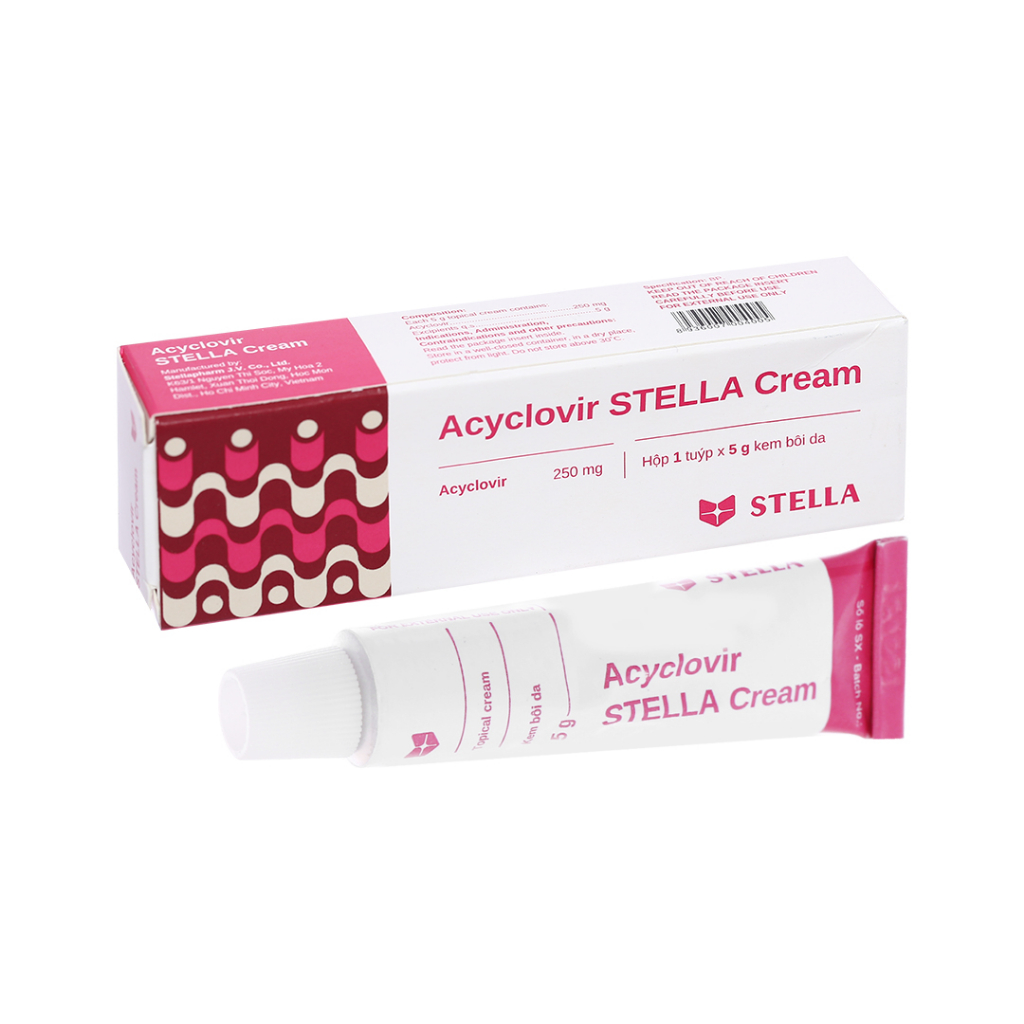 Kem bôi Ácyclòvir tuýp 5g của Stéllà