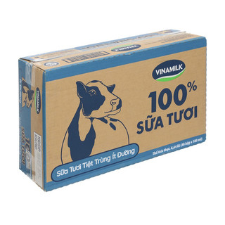 Thùng 48 hộp sữa tươi ít đường Vinamilk 180ml