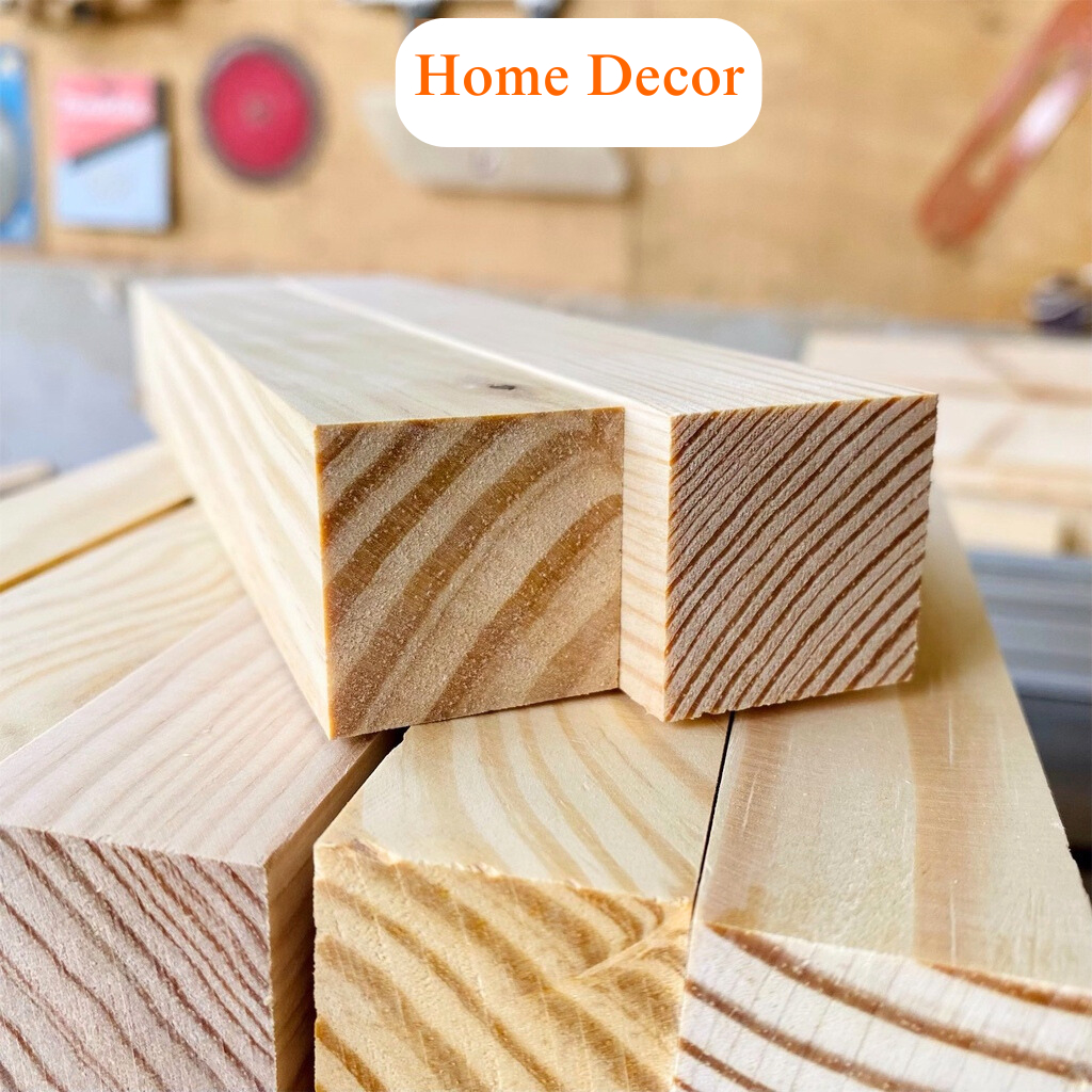 Thanh Gỗ Thông Pallet Vuông 3x3 Dài 20cm - 30cm, Gỗ Thông Xẻ Thanh Vuông