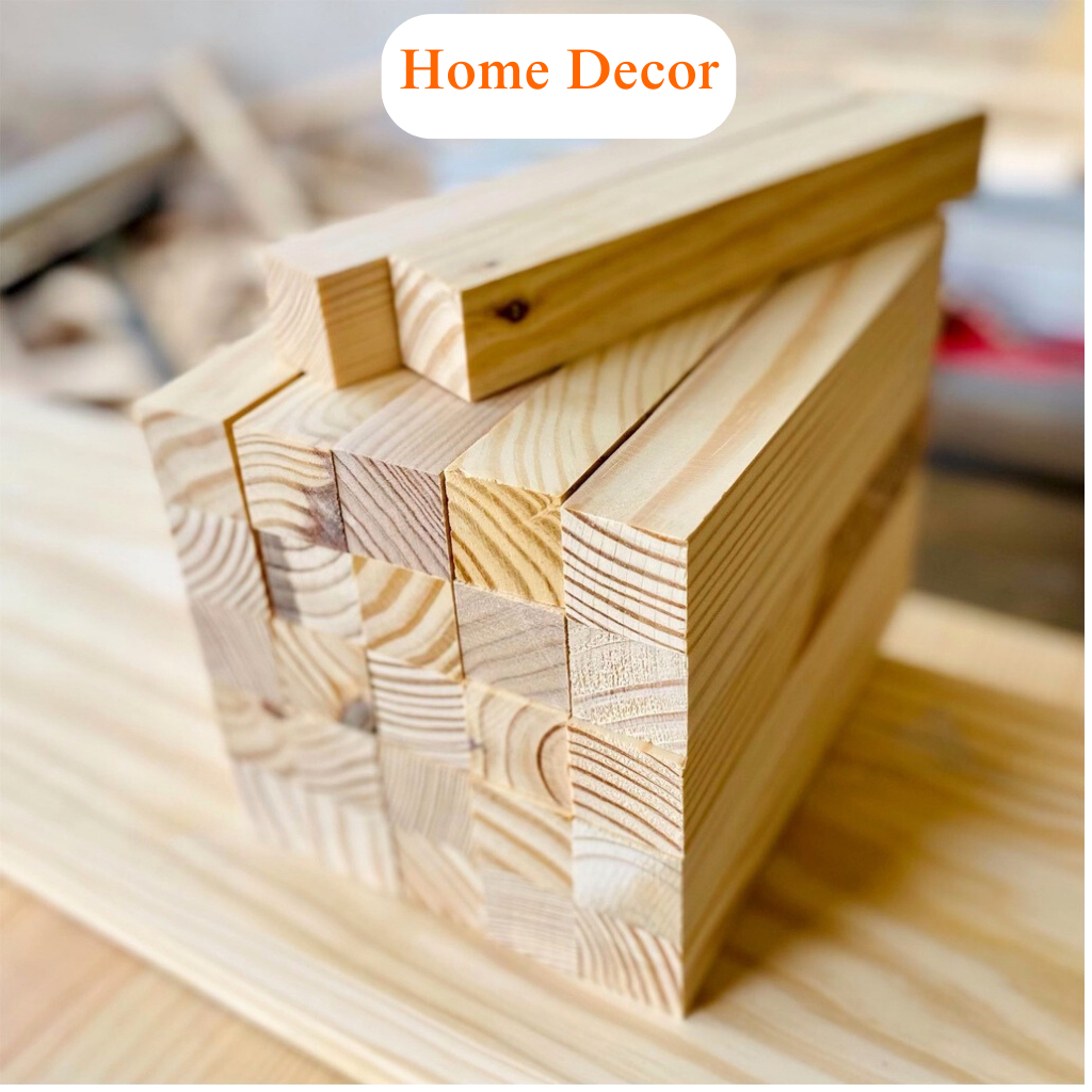 Thanh Gỗ Thông Pallet Vuông 3x3 Dài 20cm - 30cm, Gỗ Thông Xẻ Thanh Vuông