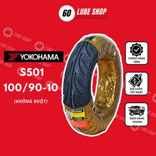 Vỏ lốp xe máy yokohama 100/90-10 tl s501 lốp xe lead, scr, attila