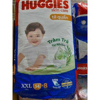 Bỉm quần huggies tràm trà xxl 62 miếng