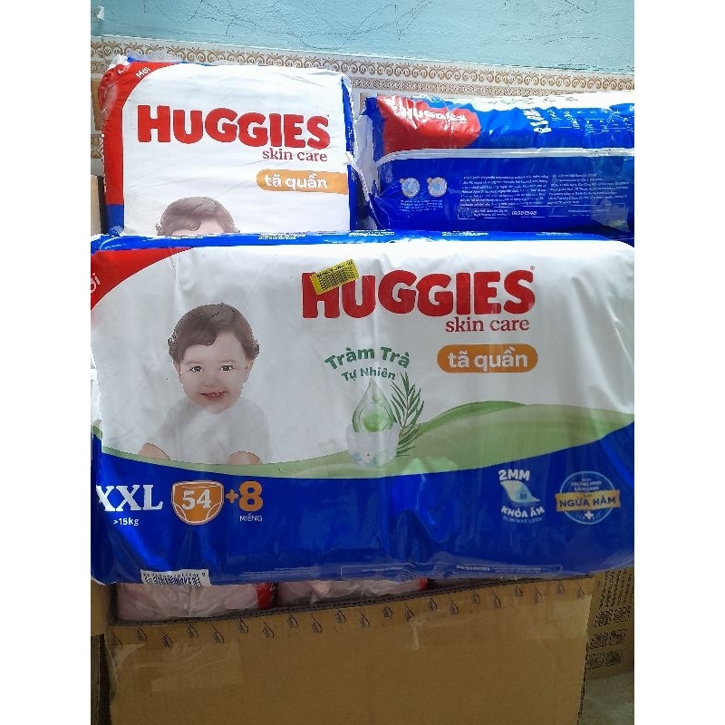 BỈM QUẦN HUGGIES TRÀM TRÀ XXL 62 MIẾNG