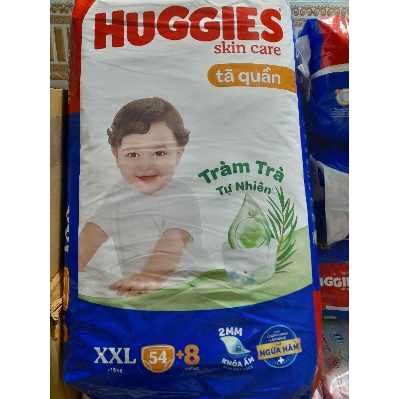BỈM QUẦN HUGGIES TRÀM TRÀ XXL 62 MIẾNG
