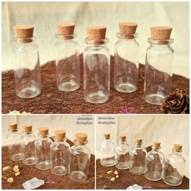 ❌Set 5 LỌ THỦY TINH NÚT BẦN 10ML/20ML❌