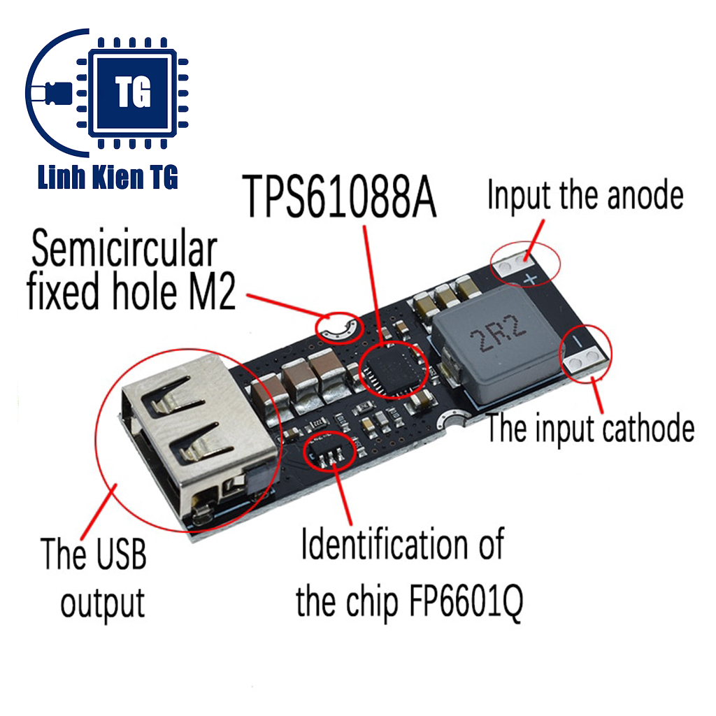 TPS61088 Mạch Sạc Nhanh QC3.0 QC2.0 pin lithium đơn