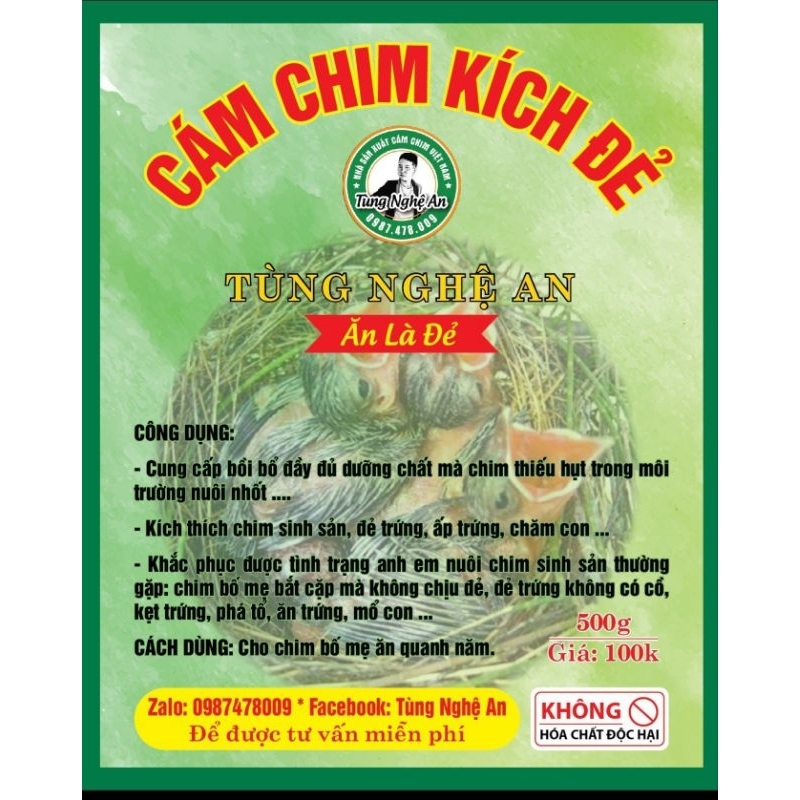 Cám chim kích đẻ