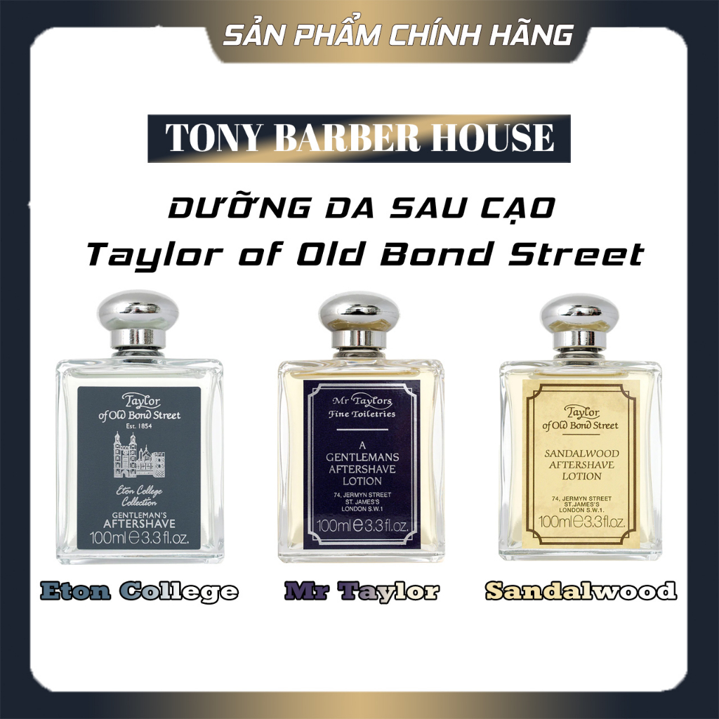 [Full Line] Dưỡng da sau cạo râu Taylor of Old Bond Street Aftershave Lotion 100ml