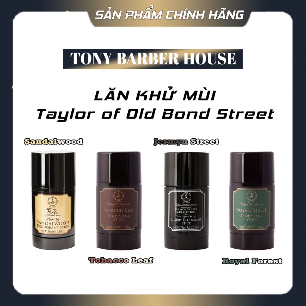 [Full Line] Lăn khử mùi Taylor of Old Bond Street Deodorant Stick 75ml