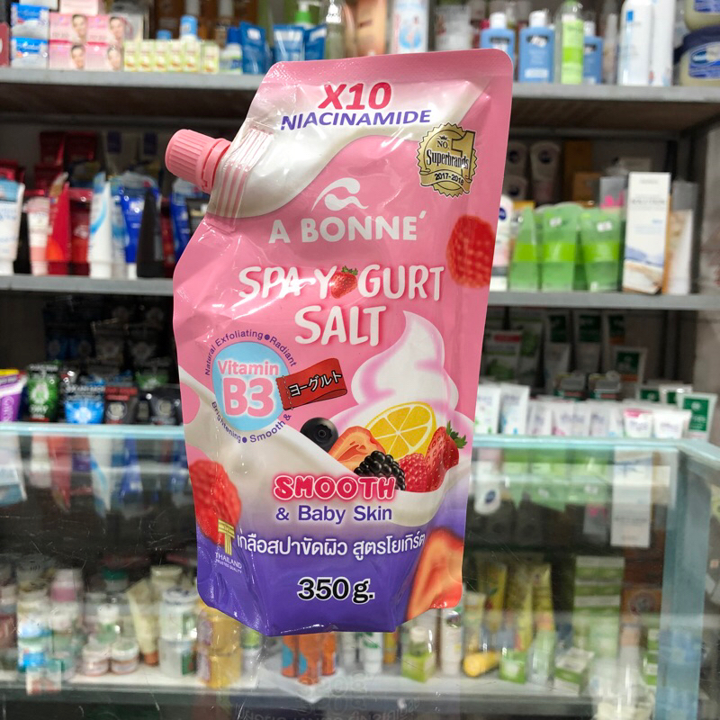 Muối tắm sữa bò tẩy tế bào chết A Bonne Spa Milk Salt Thái Lan 350gr bao bì mới