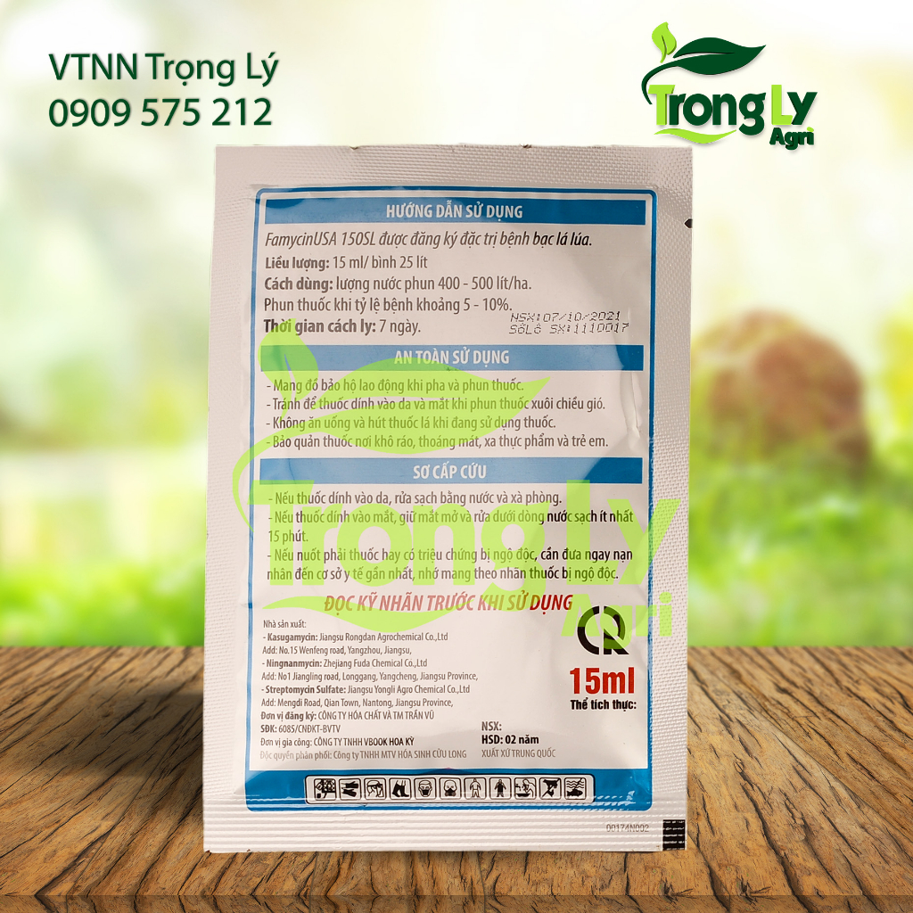 Famycin USA 150 SL  - Trị thối nhũng do vi khuẩn trên cây ăn trái và rau màu