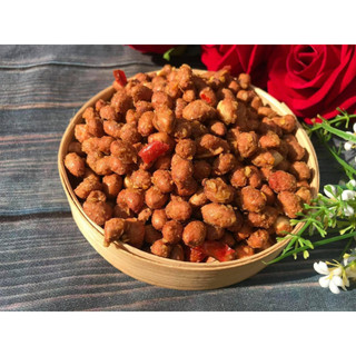 Đậu phộng rang tỏi ớt loại siêu đậm đà lon pet 500g