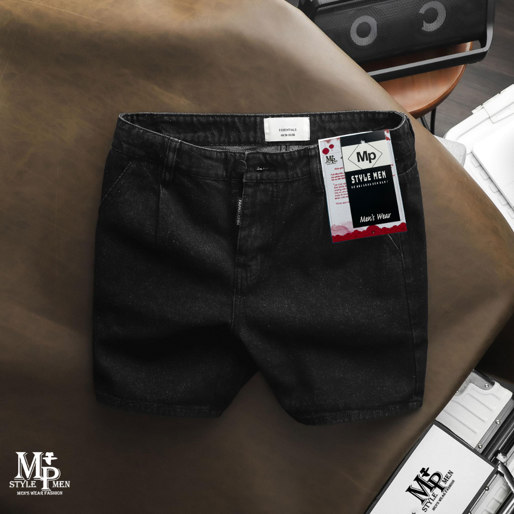 FREESHIP-Quần short jean xanh blu MP MEN form trên gối vừa vẹn thoải mái 006