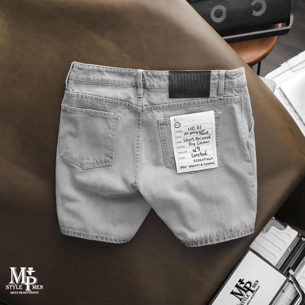 FREESHIP-Quần short jean xanh blu MP MEN form trên gối vừa vẹn thoải mái 006