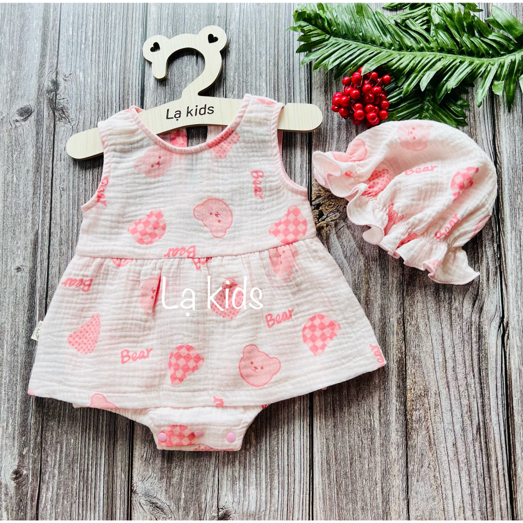 Romper xô muslin mềm mại dễ thương cho bé , [LK-089]