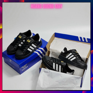 Giày thể thao ad Superstar màu đen cá tính bản mới phong cách chất lừ, giày sneaker das sò đen mẫu mới 2023 full box