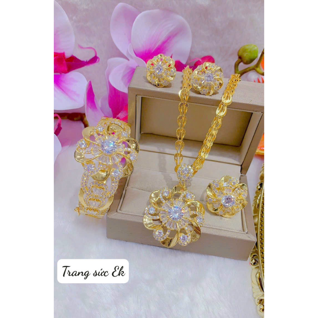 Bộ trang sức 4 món mạ 18.k cao cấp K693