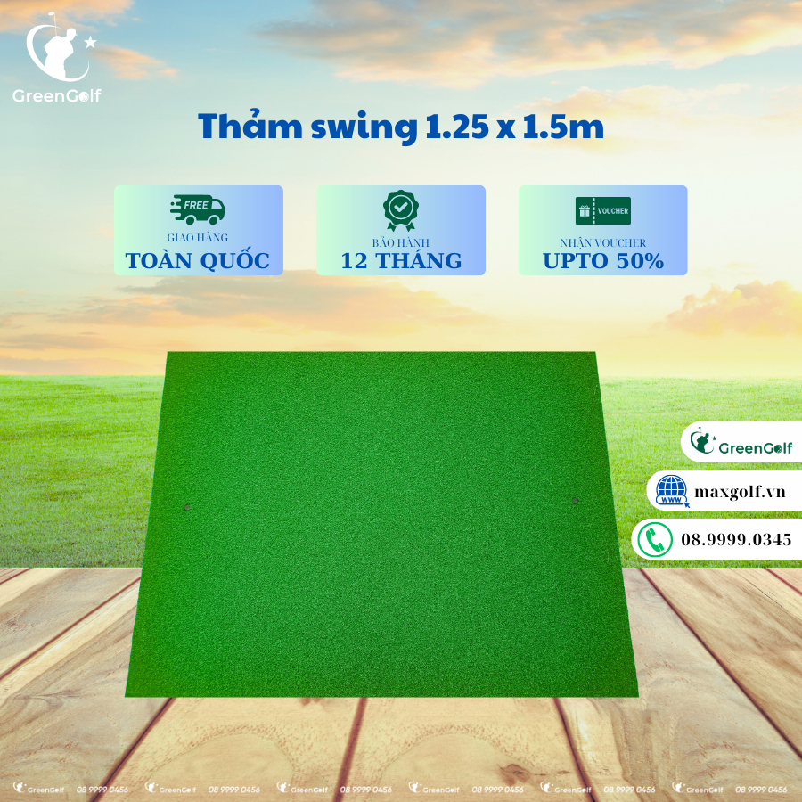 Thảm Tập Golf Swing tập tại nhà thông dụng, thảm golf 2d
