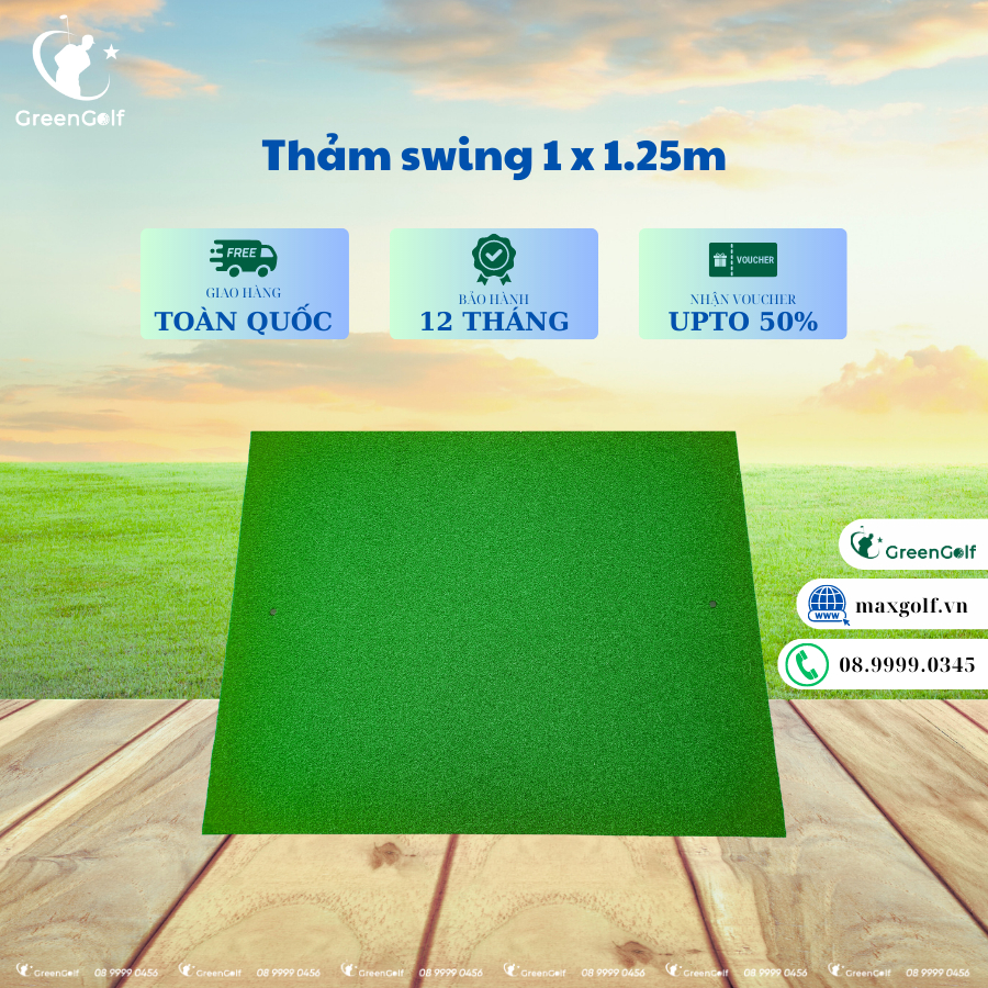 Thảm Tập Golf Swing tập tại nhà thông dụng, thảm golf 2d