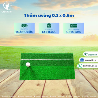 Thảm tập kỹ thuật swing golf - swingchip/ kèm 1 tee cao su/ kích thước 30x60cm nhỏ nhẹ, tiện dụng