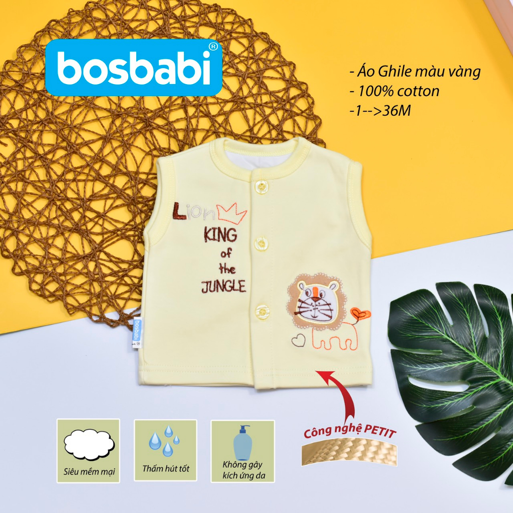 Áo ghile / Áo khỉ giữ ấm ngực cho bé Bosbaby 3-18kg