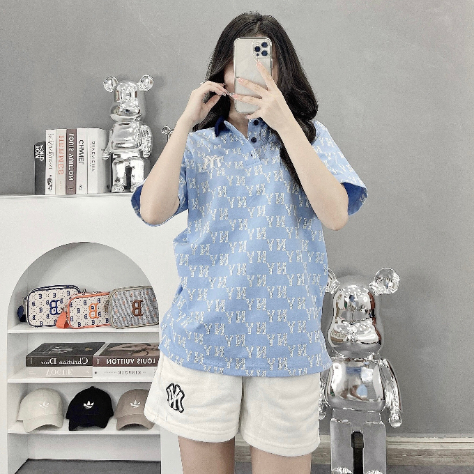 Áo Polo nam nữ MLB Basic nhiều màu Cotton cá sấu hàng xuất dư cao cấp phong cách Hàn Quốc