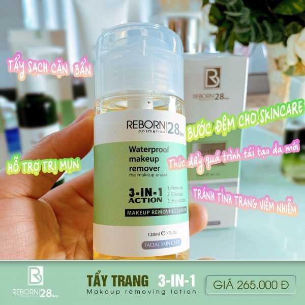 Nước Tẩy Trang Hoa Cúc Makeup Remover Reborn 120ml Chính Hãng