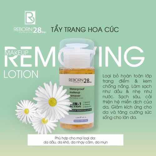 Nước Tẩy Trang Hoa Cúc Makeup Remover Reborn 120ml Chính Hãng
