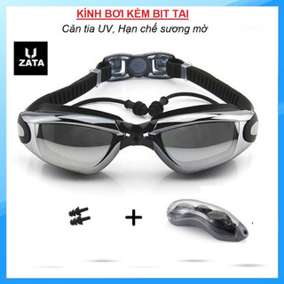 Kính bơi người lớn chính hãng Zata kèm hộp & bịt tai , mắt kính bơi nam nữ cho bé trẻ em từ 6 tuổi Zata Vn - KB1