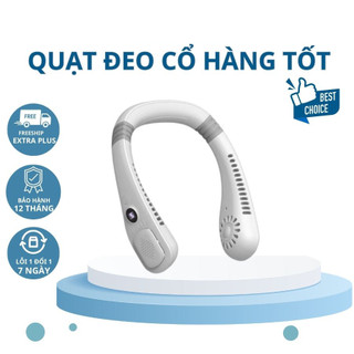 QUẠT ĐEO CỔ HÀNG TỐT BWOO-CÓ 5 NẤC QUẠT TUỲ CHỈNH. MÀN HÌNH LED.CÓ SẠC CẮM TYPEC BÊN TRONG. BẢO HÀNH 3T-DUNG LƯỢNG PIN