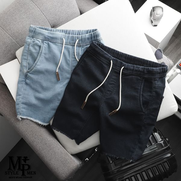 FREESHIP-Quần short Jean trên gối chất vải Denim co giản thoải mái đứng form MP MEN 007