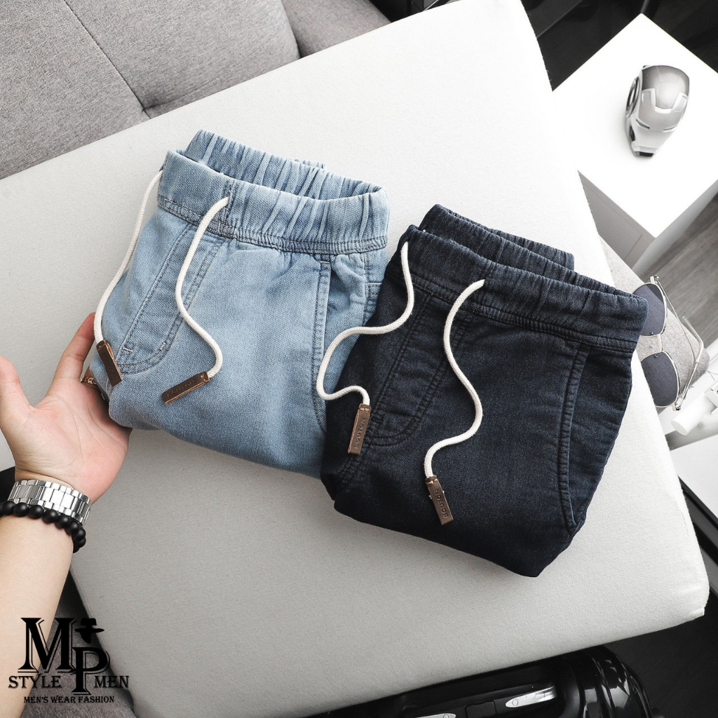 FREESHIP-Quần short Jean trên gối chất vải Denim co giản thoải mái đứng form MP MEN 007