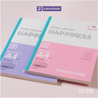 Combo 2 Sổ Caro - Vở May Chỉ A4 Happiness 200 trang 70gsm FUTUREBOOK (MC481)