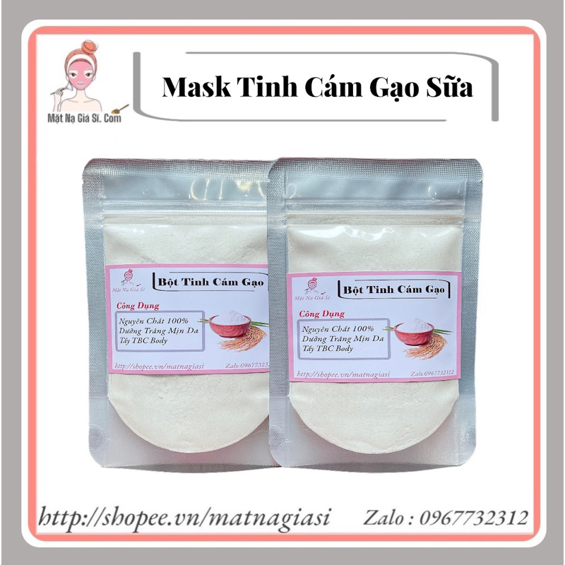 (Bán Sĩ)Bột Tinh Cám Gạo Nguyên Chất Dưỡng Sáng Mịn Da Thiên Nhiên Lành Tính