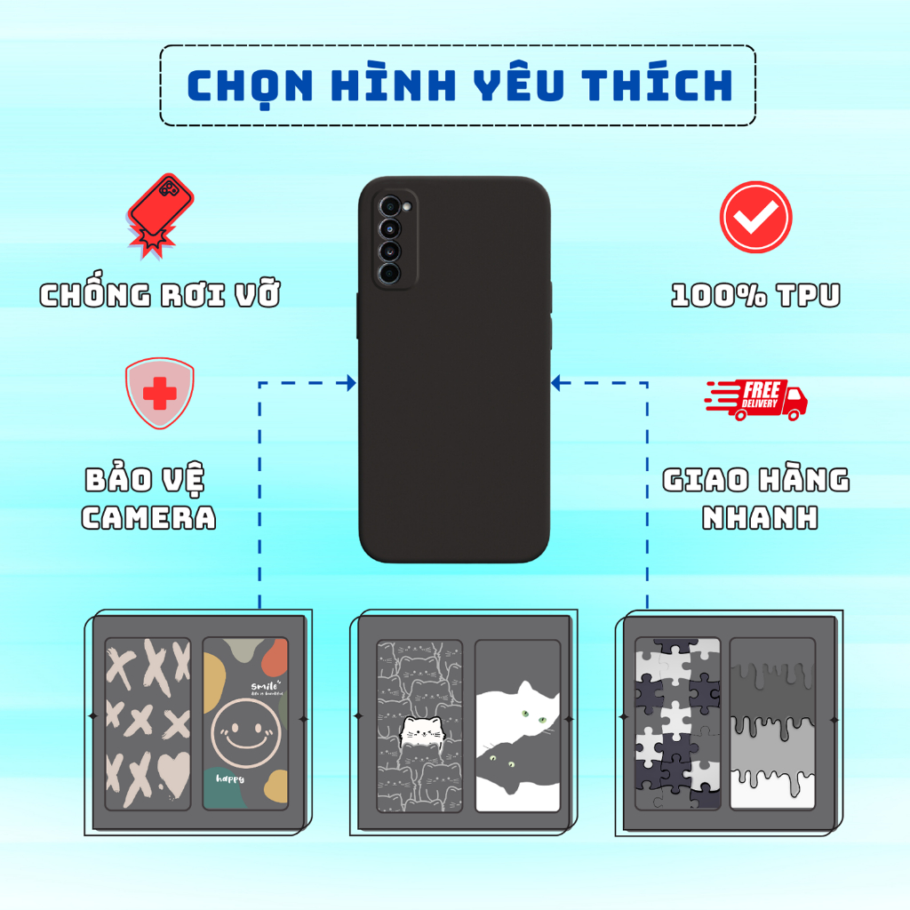 Ốp Lưng Điện Thoại cạnh vuông cho OPPO RENO 4 4G/5G  - OPPO RENO 4 PRO |ỐP TPU MEKCASE