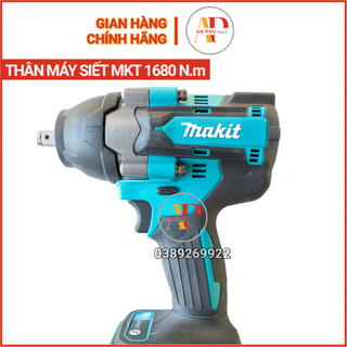 Thân máy siết bulong pin mkt 1680 n.m, không chổi than, thân máy bắn bulong pin 4 cấp tốc độ chân pin thông dụng 40mm