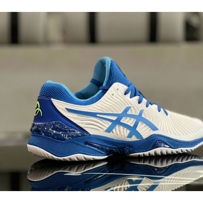 Giày thể thao Asics Tennis Court FF2 Novak Whith/Blue chính hãng [fullbox]