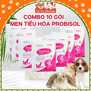 Combo 10 Gói Men tiêu hoá cho chó mèo Probisol - Hỗ trợ tiêu hoá, bổ sung Vitamin cho chó mèo