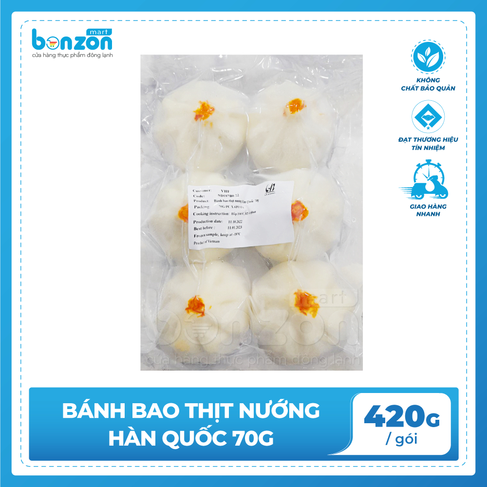 Bonzon - Bánh bao thịt nướng Hàn Quốc 420g