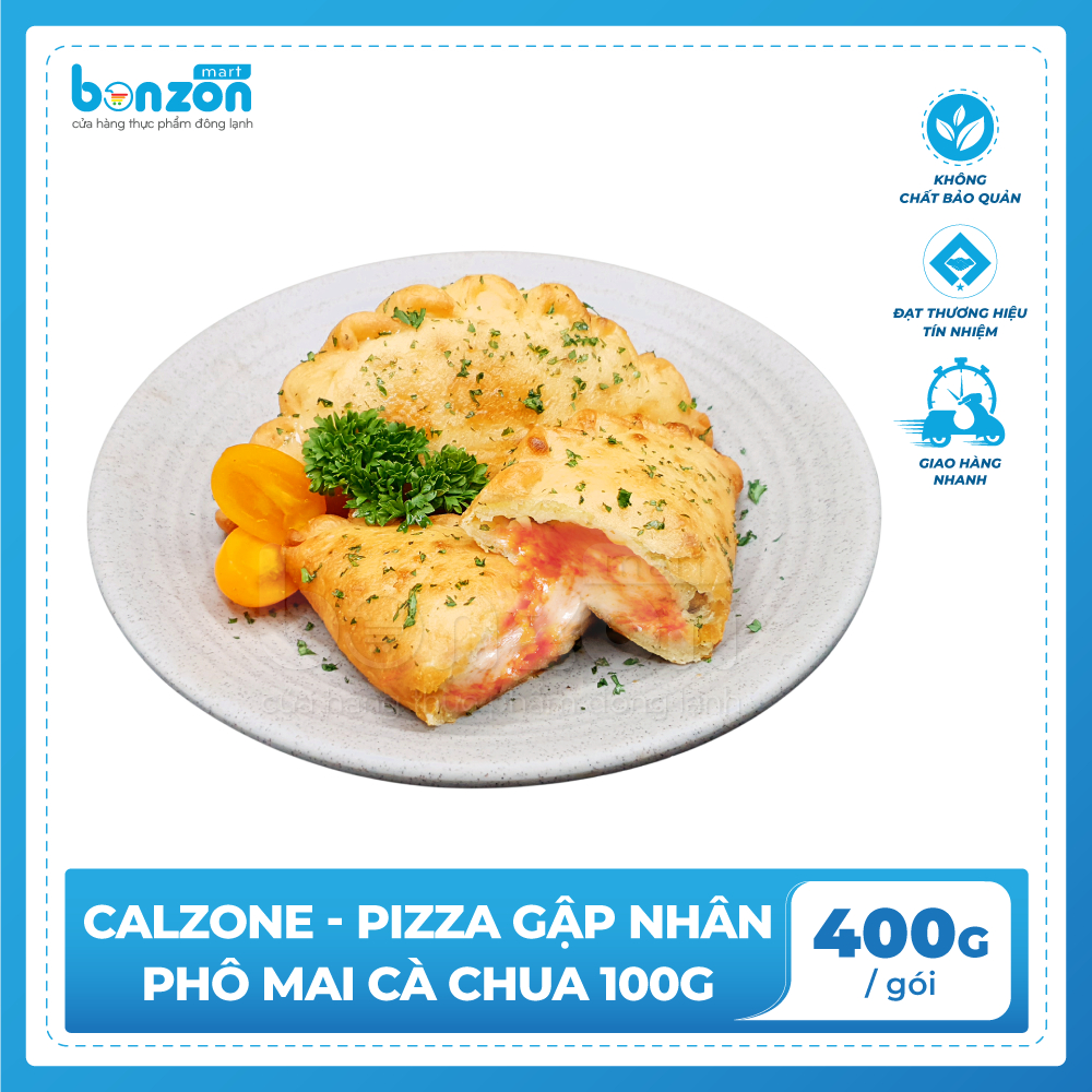 Bonzon - Calzone Pizza gập nhân phô mai cà chua 400g