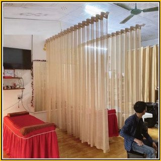  Rèm Spa Ngăn Phòng Loại 1 Rèm Voan Trắng Lụa Tươi Sáng Rèm Voan Vàng Treo Spa 