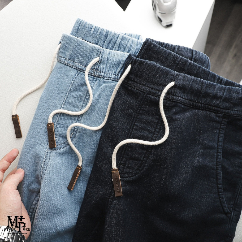 FREESHIP-Quần short Jean trên gối chất vải Denim co giản thoải mái đứng form MP MEN 007